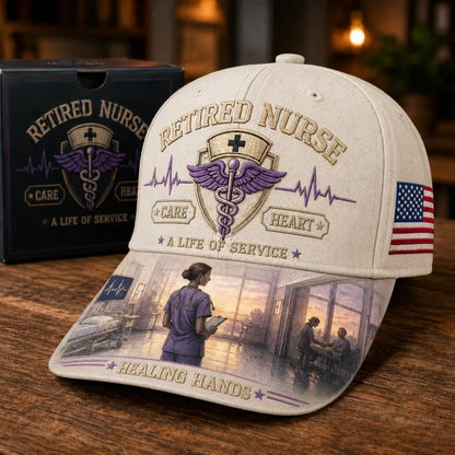 💜Gorro conmemorativo en honor a la labor sanadora de una enfermera jubilada