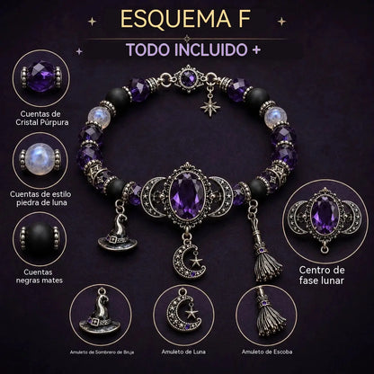🔥 Último día del 49% de descuento – 🔮 Pulsera de salud con colgante de luna de cristal