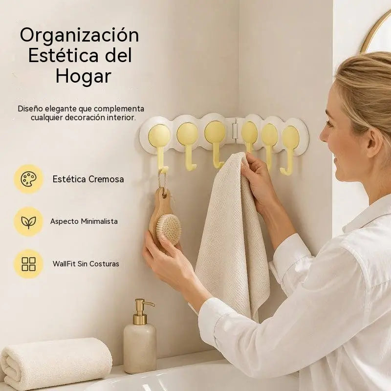 😆😆Diseño con rotación de 180°: ganchos de esquina con capacidad de carga de alta resistencia sin necesidad de taladrar.