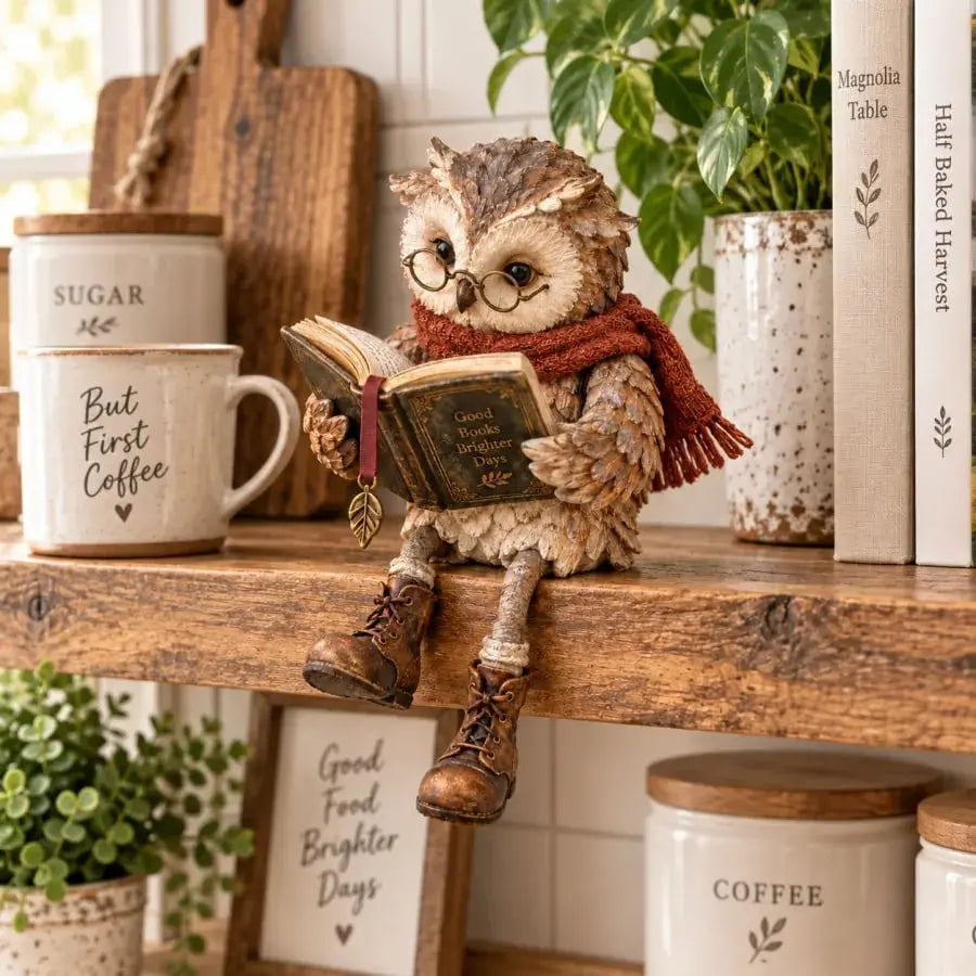 💥 50% popusta na ograničeno vrijeme! 🦉 Preslatka figurica sove za čitanje