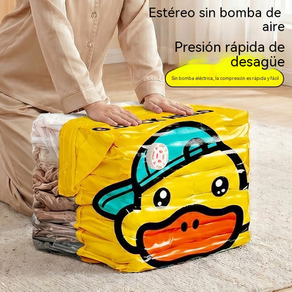 🧳【Juego de 5 piezas】💨 Bolsa de almacenamiento al vacío grande y compresible: no requiere bomba, es a prueba de fugas e ideal para ahorrar espacio en maletas y en casa ✈️
