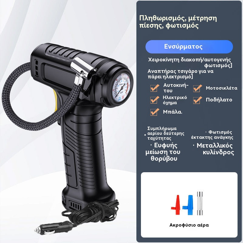 🚗💨✅Compra 1 y llévate 1 gratis🔥Inflador de neumáticos portátil inalámbrico multifuncional para coche con pantalla digital