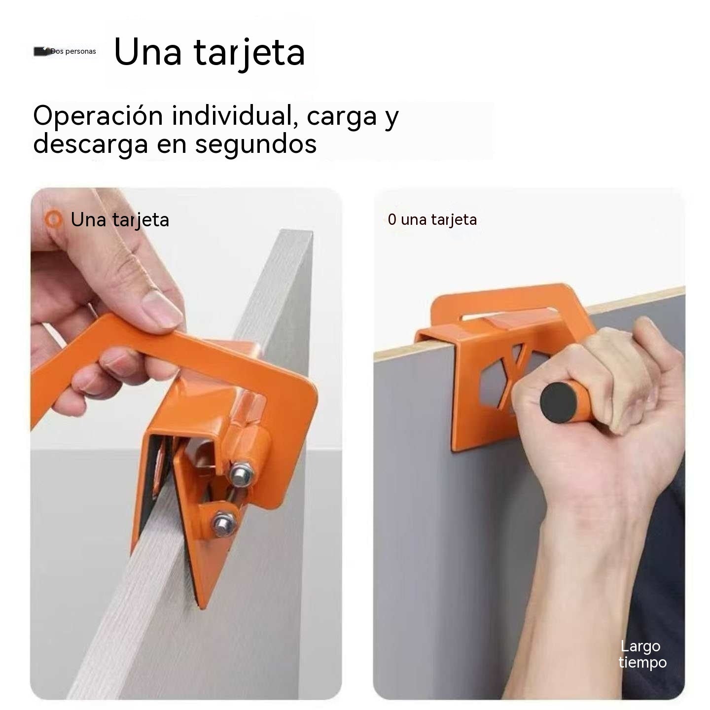 👍👍Abrazaderas de alta resistencia para manipulación de chapa metálica: aptas para baldosas cerámicas, madera y paneles de yeso; 2,1 cm de espesor; capacidad de carga de 50 kg.