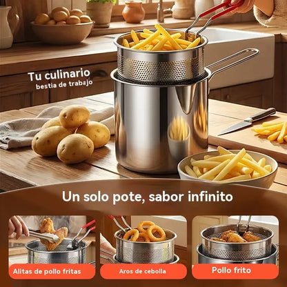 🔥¡Último día de oferta especial, ahorra un 49%!🎁 Freidora multifuncional de acero inoxidable 304