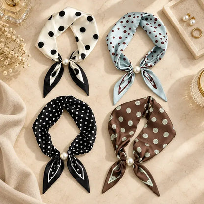 ✨ Paket od 4 uske svilene marama - odišu elegancijom i profinjenošću za proljeće i ljeto! Nježna tekstura, svestrane i jednostavne za kombiniranje - bilo da se nose oko vrata, kao dodatak za kosu ili kao ukras za torbicu!