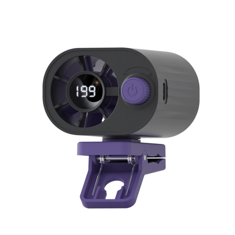 🌀 Hands-free ventilátor s LED displejom, integrovaným klipom a 199 nastaviteľnými rýchlosťami