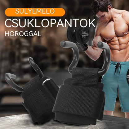 🏋️ Cinturón de levantamiento de pesas de alta resistencia con ganchos para las muñecas | Entrenamiento de fuerza, levantamiento de pesas, soporte firme – ¡Cómpralo ahora! 💪