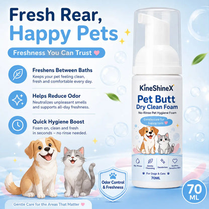 😻2 fľaše za 21 eur😻Pena na suché čistenie zadnej časti tela psov a mačiek – nevyžaduje oplachovanie