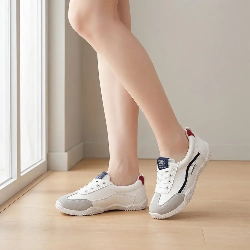 【Veličine 35-40】👟Ženske tenisice njemačkog stila s okruglim vrhom – Lagane i prozračne, ravne cipele za svaki dan – Klasičan bijeli dizajn