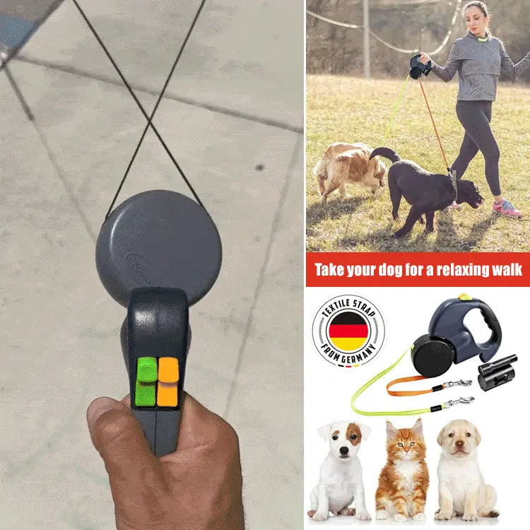 🐕‍🦺🐾 Vodítko 2 v 1 pre domácich miláčikov automaticky navíjateľné