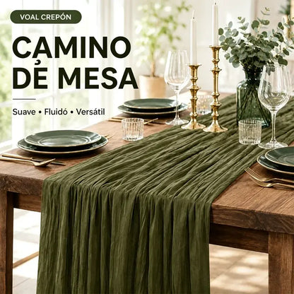 【2 piezas 27€】Camino de mesa de gasa estilo bohemio, camino de mesa romántico y transparente para bodas, despedidas de soltera, baby showers y fiestas de cumpleaños.