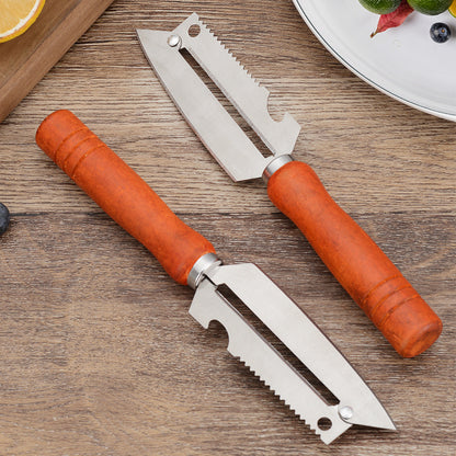 【30%OFF】🥕 Kupite 1, dobijte 1 gratis! ✨ Višenamjenska kuhinjska gulilica: Izrađena od nehrđajućeg čelika s ergonomskom ručkom, idealna za voće, povrće i meso 🔪