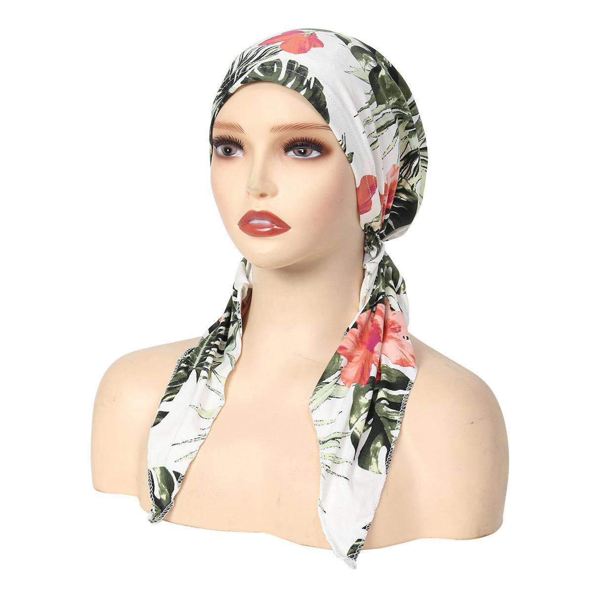 👒 ¡50% DE DESCUENTO POR TIEMPO LIMITADO! ✨ Turbante con estampado floral para mujer, preanudado – Suave, elástico y versátil 🌸