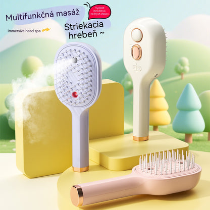 【30%OFF】💖💨Hrebeň s funkciou striekania jedným tlačidlom, ktorá účinne zabraňuje zamotávaniu vlasov.