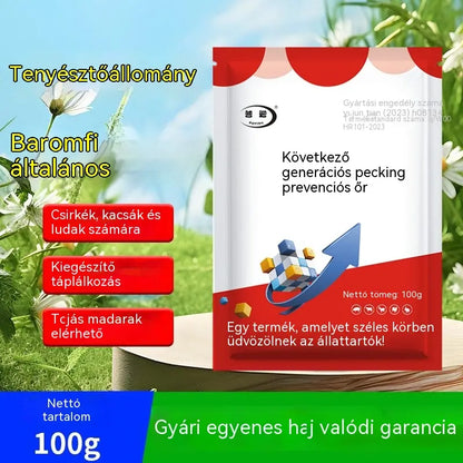 🐔【Vásárolj egyet, kapsz egyet ingyen】🐓Állatorvosi nyomelem-kiegészítő a csipkedés megelőzésére. Alkalmas csirkék, kacsák, libák és minden olyan 🐣állat számára, amely a kloákáját, tollát vagy tojásait csipkedi.
