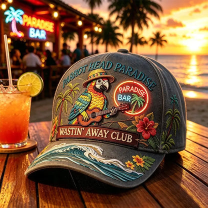🦜🦜Gorra de béisbol con estampado retro de loro pirata