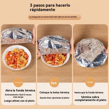 🔥🔥【50piezas】🍎🔥 Cubierta térmica de papel de aluminio apto para alimentos