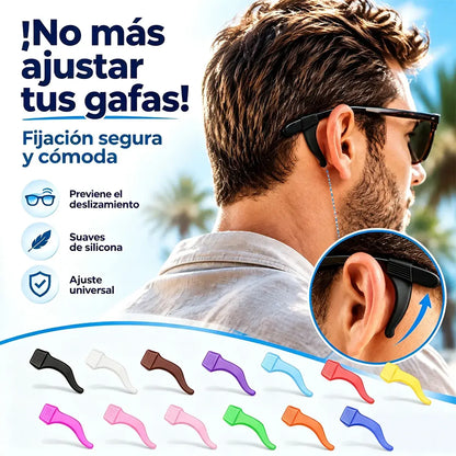 【14 pares por 24 euros】Ganchos antideslizantes para las orejas de las gafas