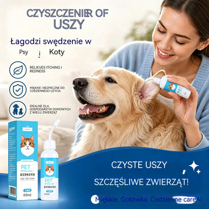 🐶🐱 Środek do czyszczenia uszu łagodzący swędzenie u psów i kotów.