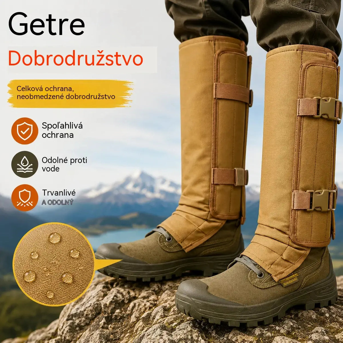 📢📢 ZĽAVA 50%!🚶‍♂️Nastaviteľné unisex outdoorové návleky, odolné voči hadom, vyrobené z odolnej a oderuvzdornej látky, vhodné na poľovníctvo a turistiku.