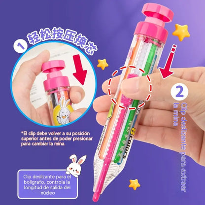 2 artículos por 26 €-Crayones retráctiles 8 colores para niños dibujo fácil y limpio