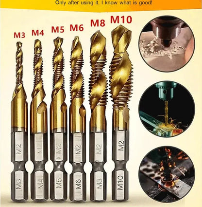 🔥【Compra 6 y obten 6 gratis（12 piezas）】🧰🔩 Juego de brocas multiusos