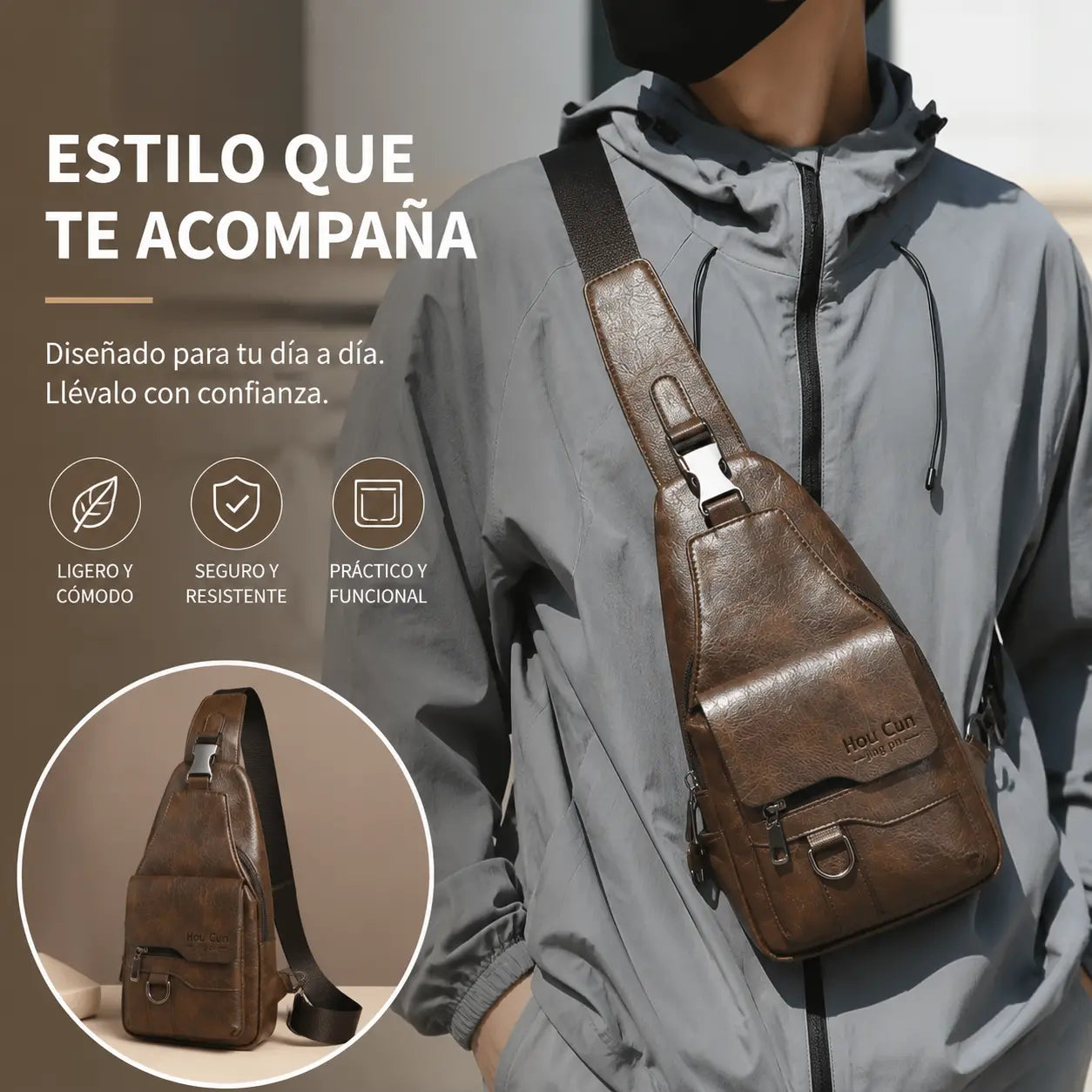 🎒 Nepremokavá taška cez rameno z pravej kože v retro štýle: nevyhnutná vec na každodenné dochádzanie.