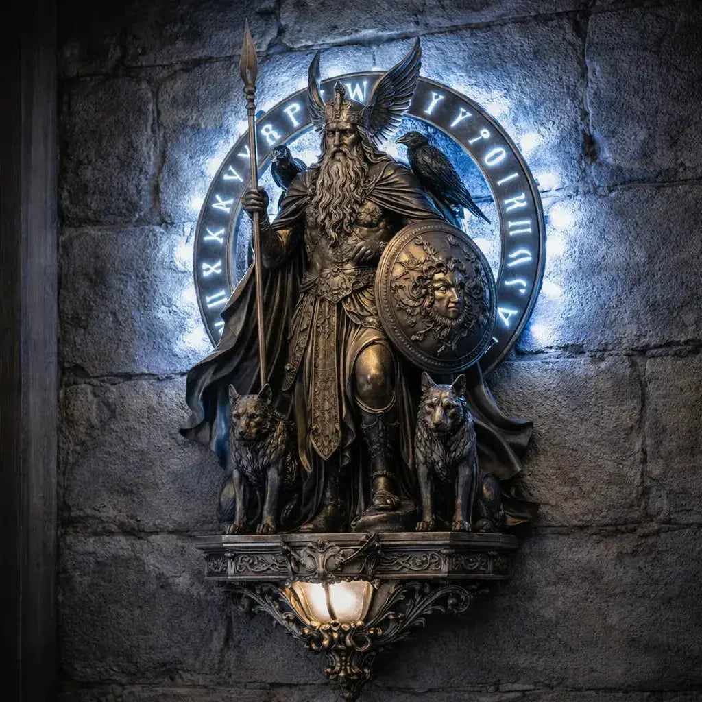 🔥Zadnji dan: 49% popusta – Zidna lampa Odin 2026: Budno svjetlo Univerzalnog Oca🛡️