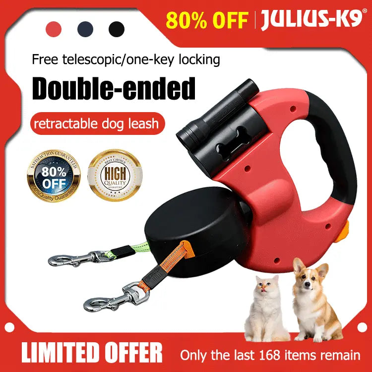 🐕‍🦺🐾 Vodítko 2 v 1 pre domácich miláčikov automaticky navíjateľné