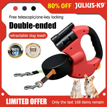 🐕‍🦺🐾 Vodítko 2 v 1 pre domácich miláčikov automaticky navíjateľné