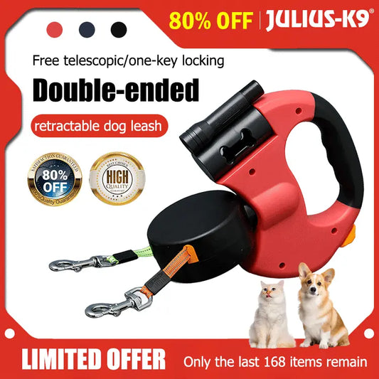 🐕‍🦺🐾 Vodítko 2 v 1 pre domácich miláčikov automaticky navíjateľné