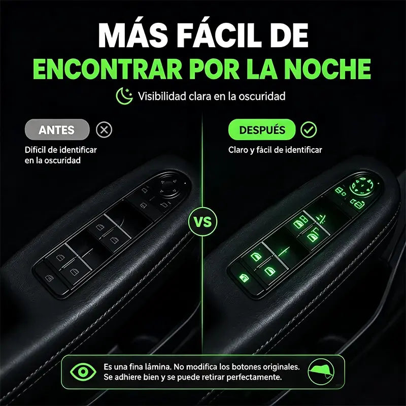 🚗 Fluorescentne nalepke za gumbe v avtomobilu | Hitro poiščite kontrolne gumbe tudi ponoči