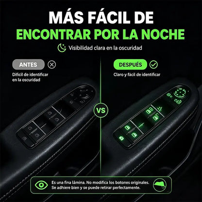 🚗 Fluorescentne nalepke za gumbe v avtomobilu | Hitro poiščite kontrolne gumbe tudi ponoči
