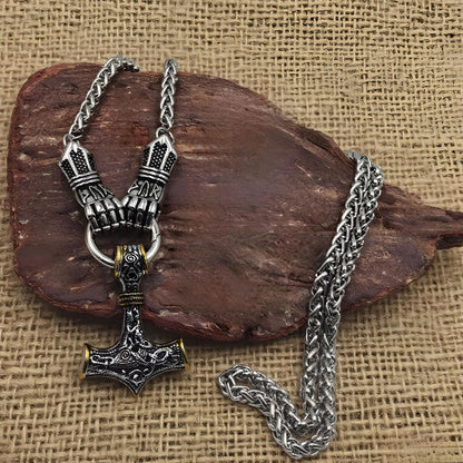 ⚡ SLEVA 50 % 🔥 Vikingský náhrdelník s Thorovým kladivem