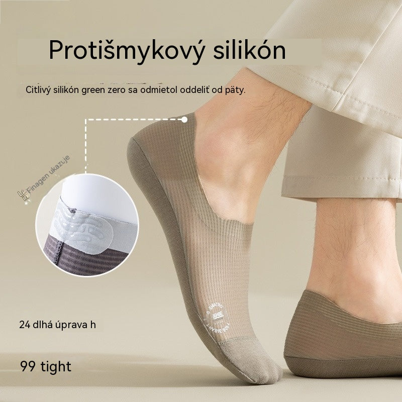 🧦【6 párov 24 eur】6-dielna sada priedušných, jemne sieťovaných, protišmykových, univerzálnych neviditeľných ponožiek