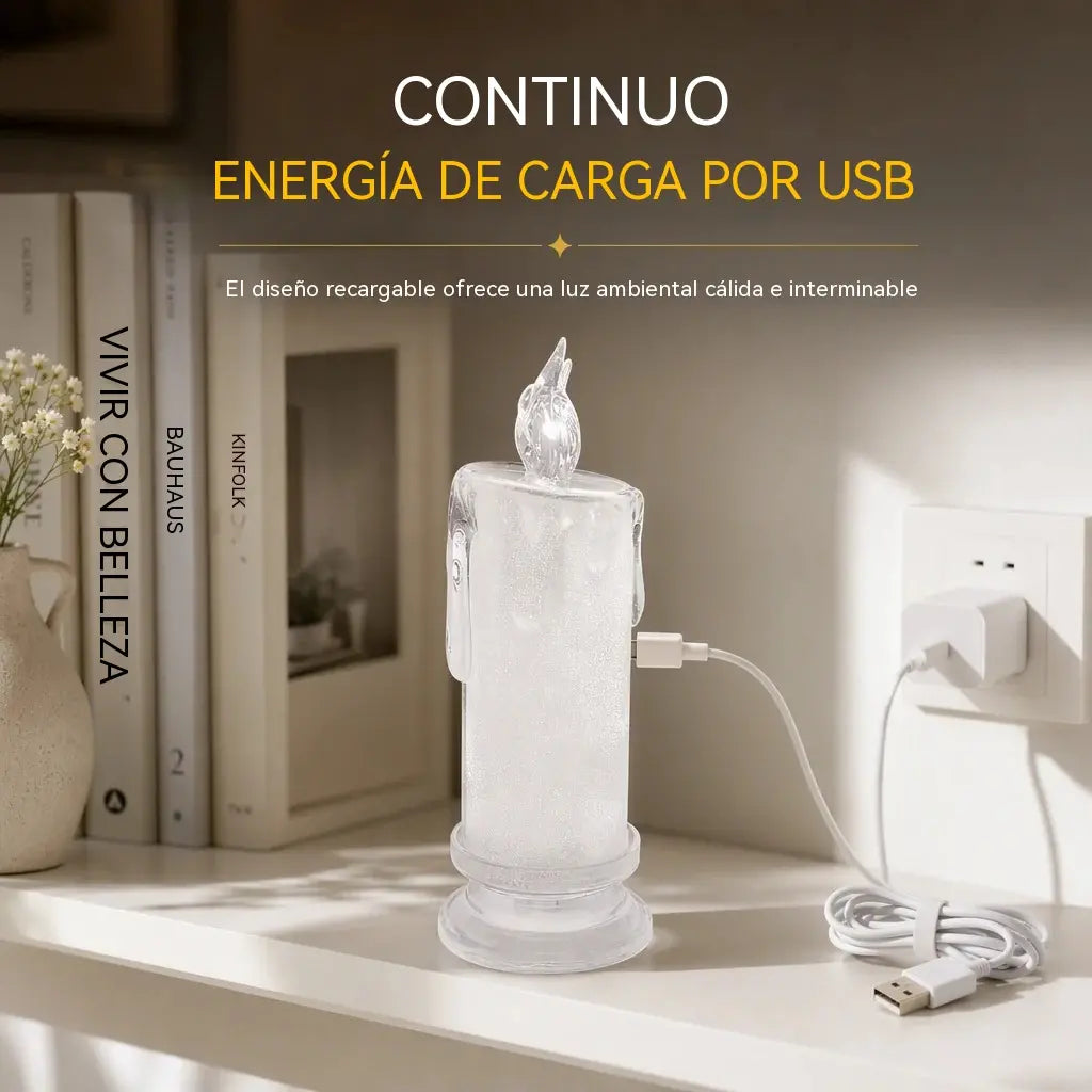 ⏳Oferta por tiempo limitado: ¡50% de descuento! ⏰Luz nocturna electrónica LED de alta luminosidad con forma de vela 🕯️💡