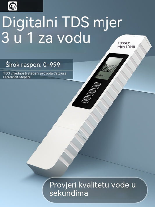 💧Kupite jedan, dobijte jedan gratis🔍 3-u-1 digitalni TDS analizator kvalitete vode – Trenutačno testirajte kvalitetu vode ✨