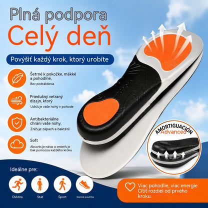🔥🔥👟2 páry len za 20 €【Kúp 1 a 1 zadarmo】👣【Veľkosti 35-46】⚡ Ortopedické športové vložky s podporou klenby – plné odpruženie a maximálne pohodlie