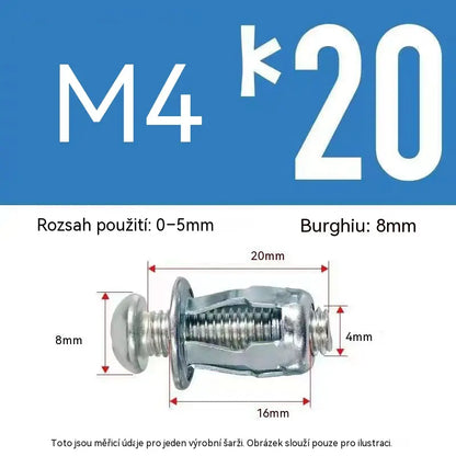 🔥50% ZĽAVA【100 kusov】M4M5M6 Rozpínacia skrutka, matica s prevlečnou maticou, nitová matica