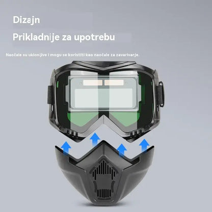 🔥😎Potpuno automatska maska za zavarivanje s promjenjivom svjetlošću i zaštitnom maskom za zavarivače