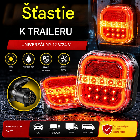 🚦【Univerzálne 12V/24V】🚦 LED svetlo do prívesu auta
