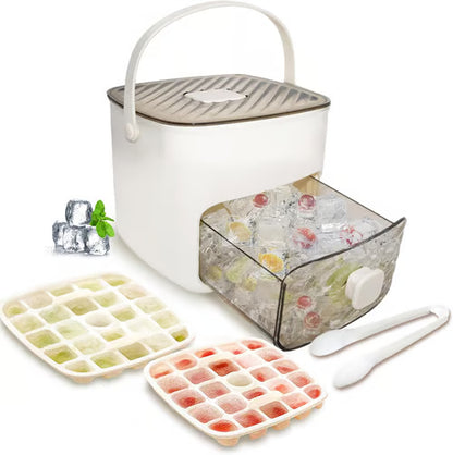 【30%OFF】💞¡Ventas superiores a 50 000! 💥🥤🧊 ¡50 % de descuento! Máquina de hielo con función de almacenamiento: produce 48 cubitos a la vez, tapa a prueba de fugas. Apilable, ahorra espacio. Incluye pala y pinzas para hielo 🏖️✅