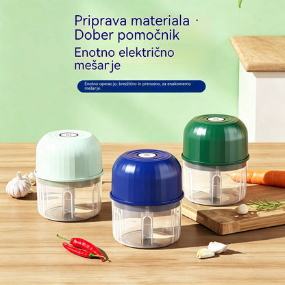 👍👍 Učinkovit in brezžični mini električni sekljalnik hrane