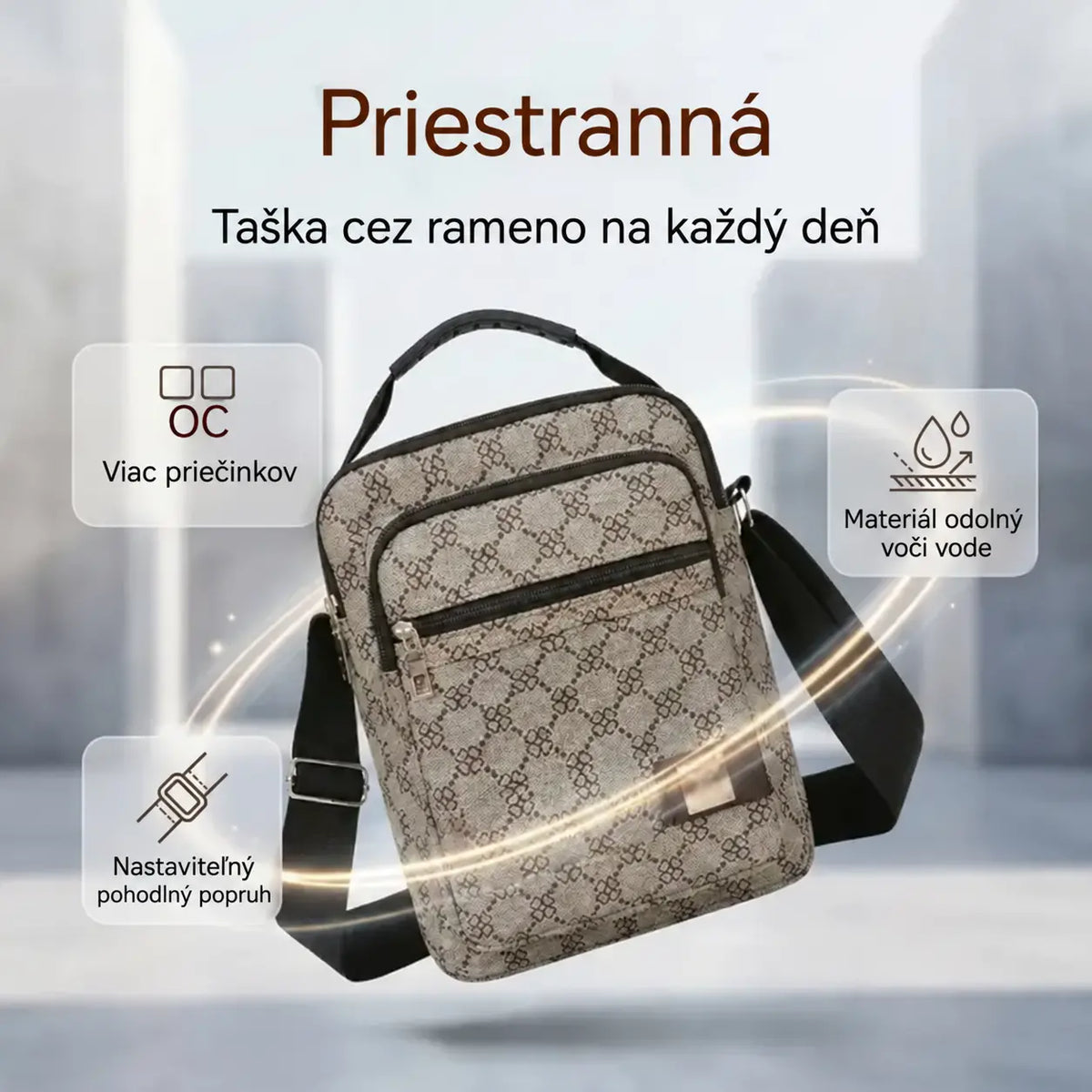 🧳 Univerzálna náramková taška z PU kože — praktická na cesty, do práce aj na každý deň.