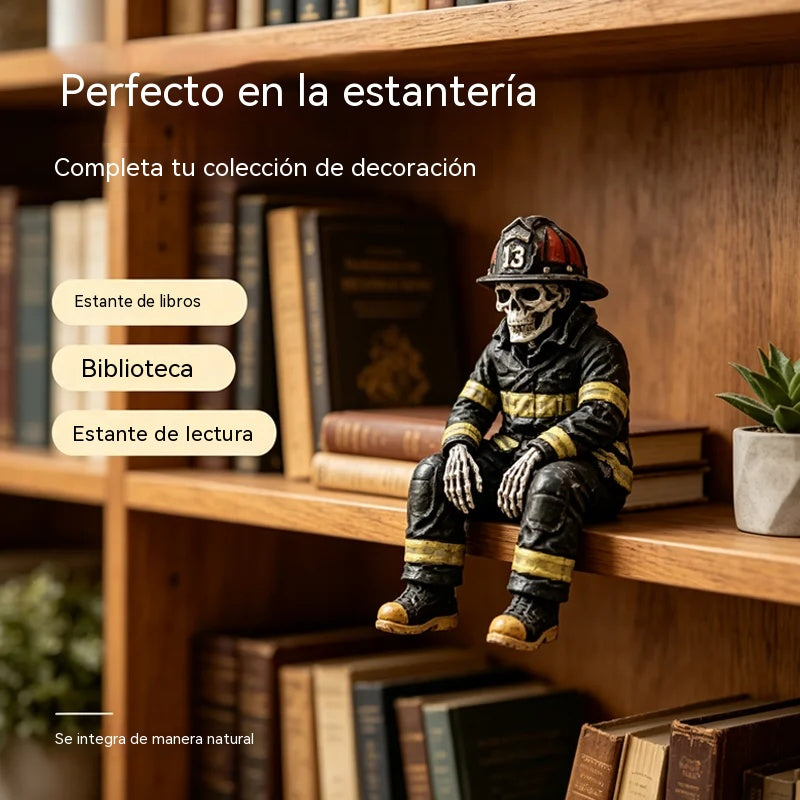 💀🚒Figura de calavera de bombero