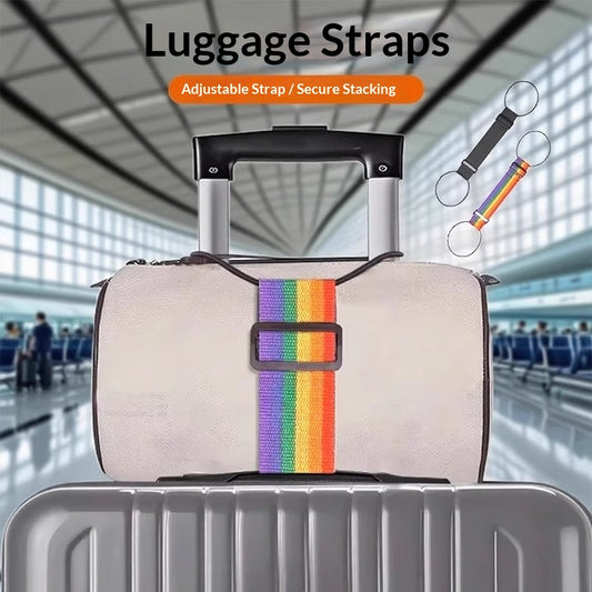 4 artículos 26€-🧳 Correa elástica para equipaje: un accesorio de sujeción que permite llevar las manos libres, convirtiéndola en la compañera ideal para viajar, ya sea en el aeropuerto o en la estación de tren.