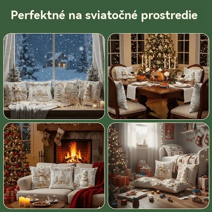 Vánoční výprodej 49% SLEVA 🎄Povlak na polštář s vánoční tématikou 【4 kusy】