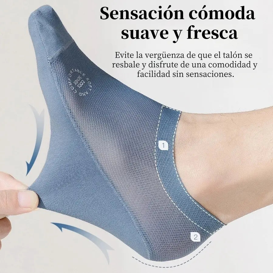 🧦【6 pares】Calcetines invisibles transpirables de malla fina antideslizantes universales de 6 piezas