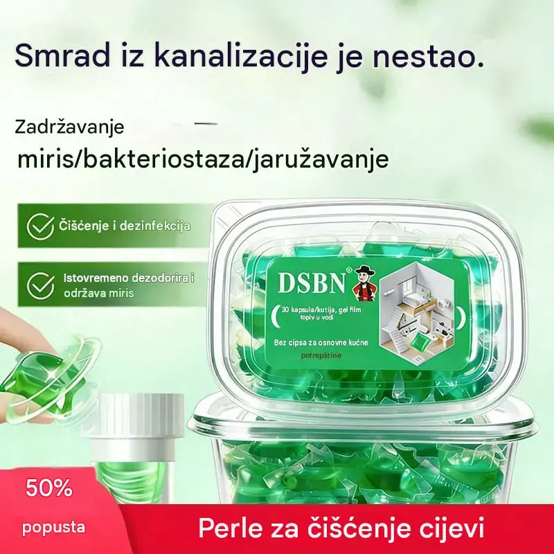 2 kutije (ukupno 100 tableta)🏠💧Drain dezodorans kapsule - bioenzimski sastav neutralizira mirise izravno na njihovom izvoru.
