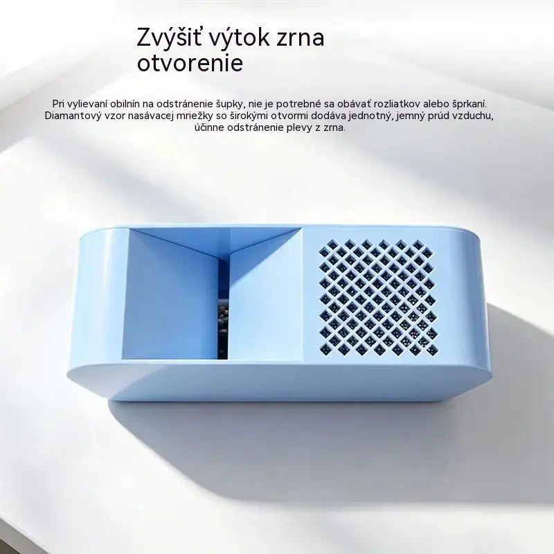 Čistič vtáčieho krmiva: rýchlo odstraňuje prázdne šupky a zabezpečuje čistejšie krmivo.